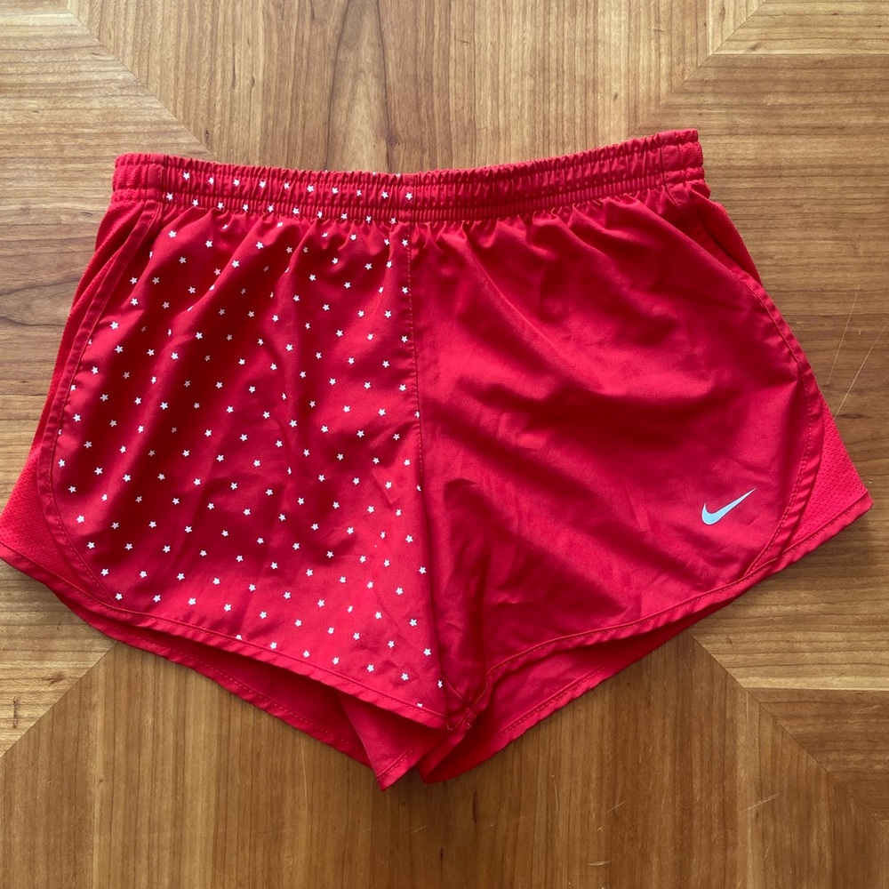 Nike Dri-fit Girls Red with White Stars Shorts